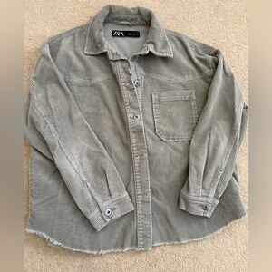 Sage Green Zara Corduroy Jacket